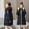 Women Winter Warm Coat Fashion Hooded Down Jacket Cotton Padded Long Female Zipper Outerwear