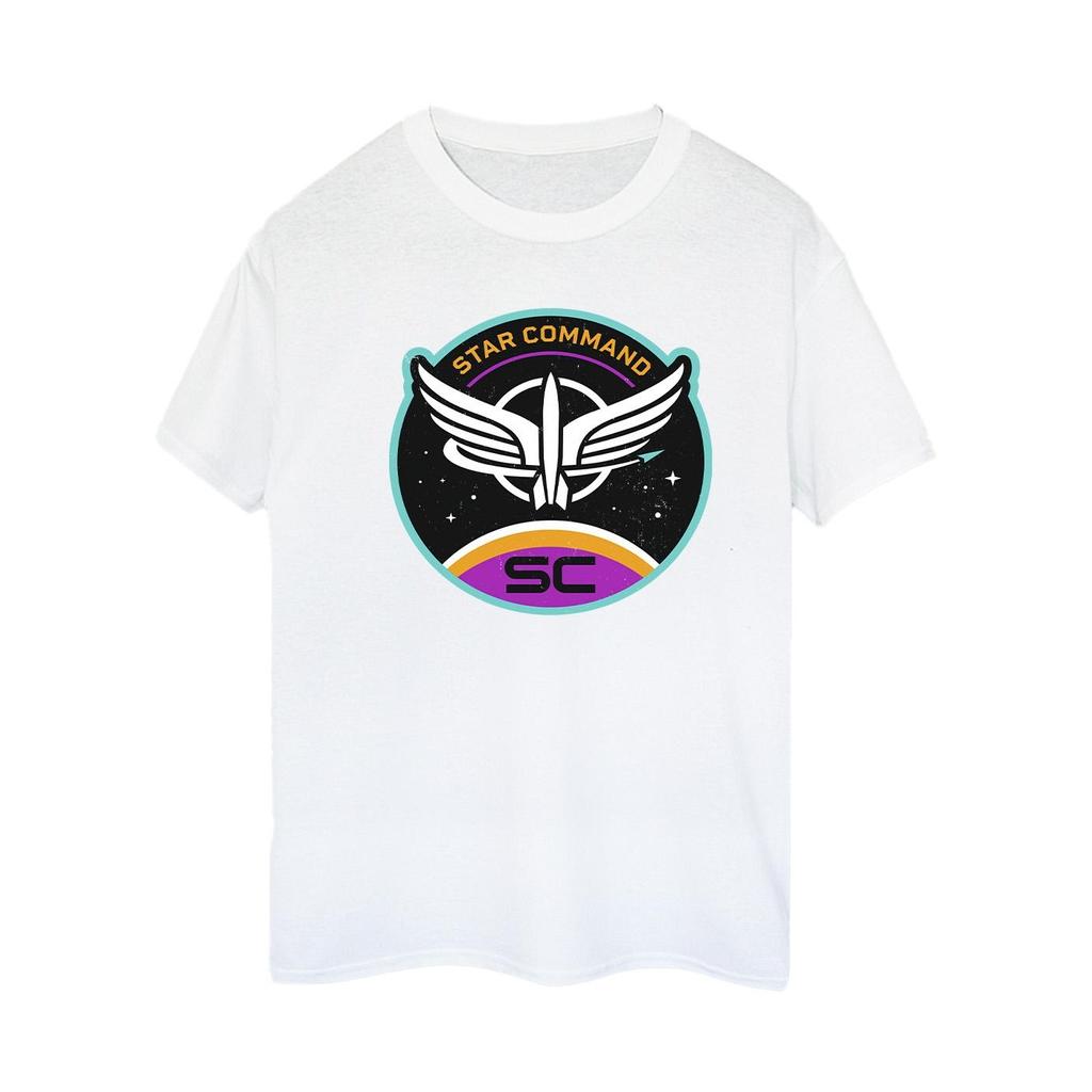 Disney Womens/Ladies Lightyear Star Command Circle Cotton Boyfriend T-Shirt