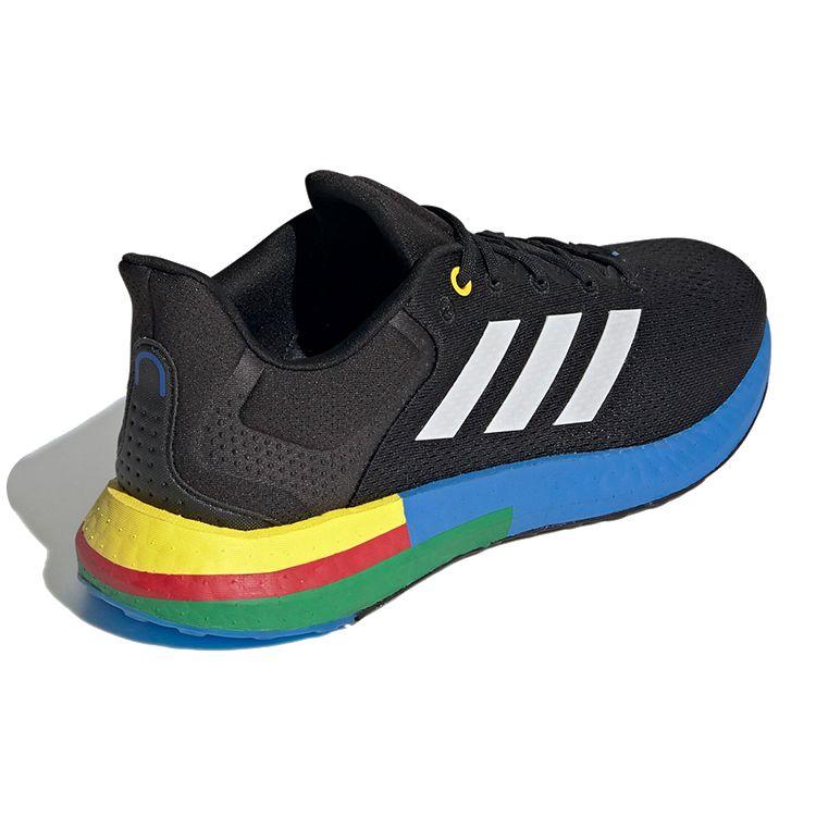 Adidas PureBoost 21 Черные мульти-унисекс кроссовки Core-Black Cloud-White Red GY5103