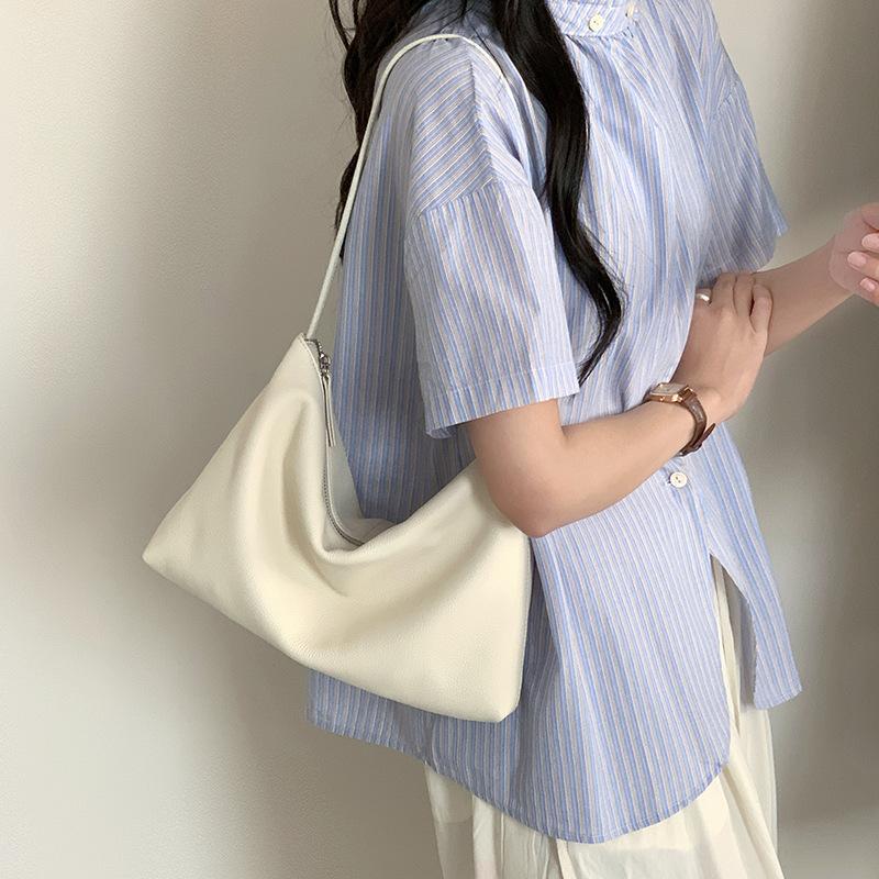 Female Commute Cow Leather Handbags Women's Large Capacity Cowhide Shoulder Bag Ladies Durable Luxury Designer Hobos Bags Lady