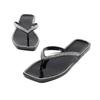 2024 New Square Toe Rhinestone Flip-flops Women's Slippers Fashion Flat Transparent Jelly Shoes Outdoor Casual Beach Slides