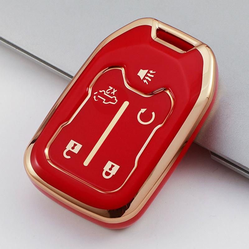 Мягкий чехол для ключей из ТПУ с 5/6 кнопками, защитный чехол для брелок для Chevrolet 2015 16 Tahoe Silverado Suburban GMC Sierra Acadia Terrain
