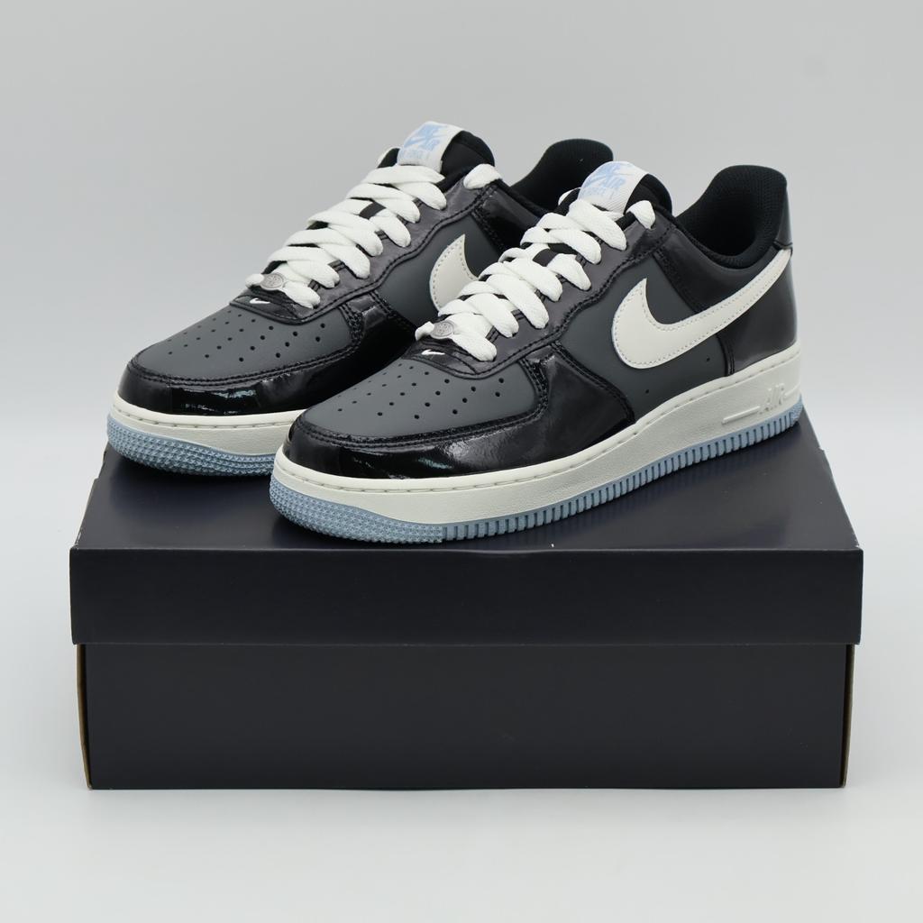 IB7676-001 Nike Air Force 1 Low Черный Синий Броневой Серый Парус (Мужской)