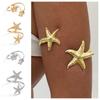 Zinc Zinc Alloy Starfish Arm Cuff Bracelets Silver Flower Upper Arm Bracelet  Arm Accessories