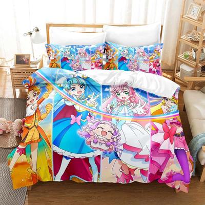 3D Kawaii Аниме Хирогару Скай! Комплект постельного белья Pretty Cure Single Twin Full Queen King Size Bed Set Adult Kid Bedroom Duvetcover Sets
