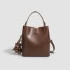 Premium commuter bucket bag versatile shoulder bag leather bag women's new women's oblique span bag