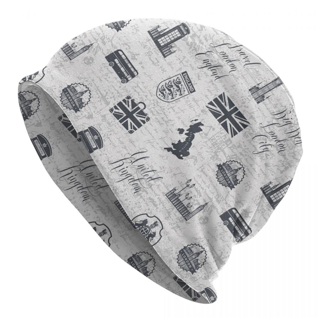 Великобритания, Лондон, британский символ, шляпа с капюшоном, вязаные шапки, унисекс, для женщин, унисекс, для взрослых, с флагом Соединенного Королевства, теплые зимние шапки с черепами, шапка