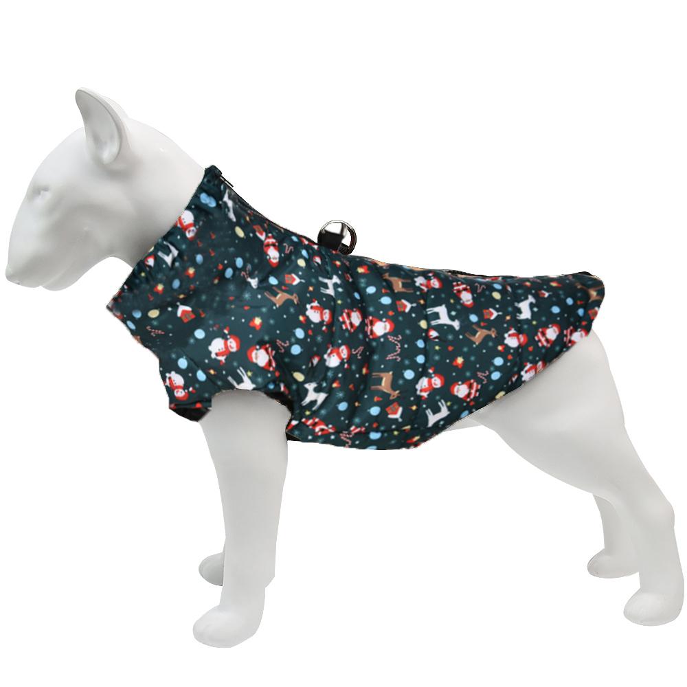 Теплая рождественская одежда для собак, водонепроницаемая зимняя куртка для домашних животных, костюм кошки, новогоднее зимнее пальто для щенка, костюмы для маленьких, средних и больших собак, французский бульдог