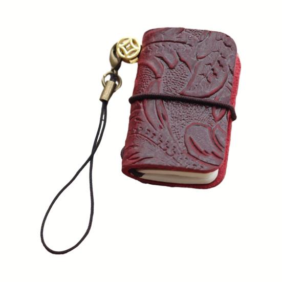 Винтажный милый мини-блокнот с обложкой из искусственной кожи и ремешком, сменный, крошечный дорожный журнал, маленький карманный дневник с книжным блоком для путешествий, для записей