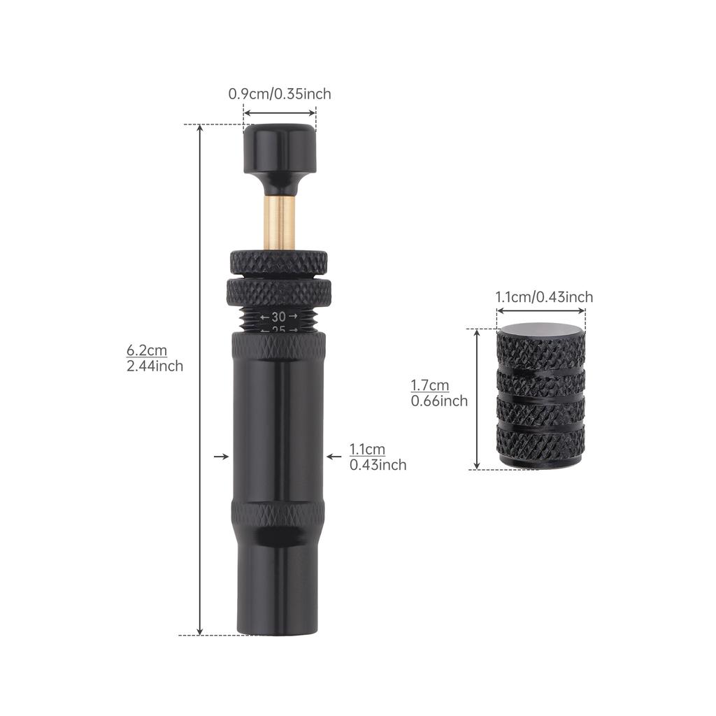 4 шт. Регулируемый автоматический дефлятор шин с автоматической остановкой Профессиональный 5 колпачков для клапанов Сумка для хранения Автомобиль Грузовик Мотоцикл Компактный инструмент для спуска воздуха