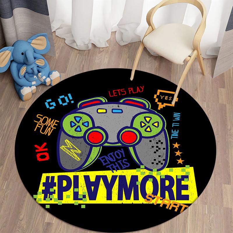 Геймпад, круглый ковер для гостиной, коврик для детей, ковер, напольный коврик, коврик для ванной, ковер для спальни, коврик для детской комнаты