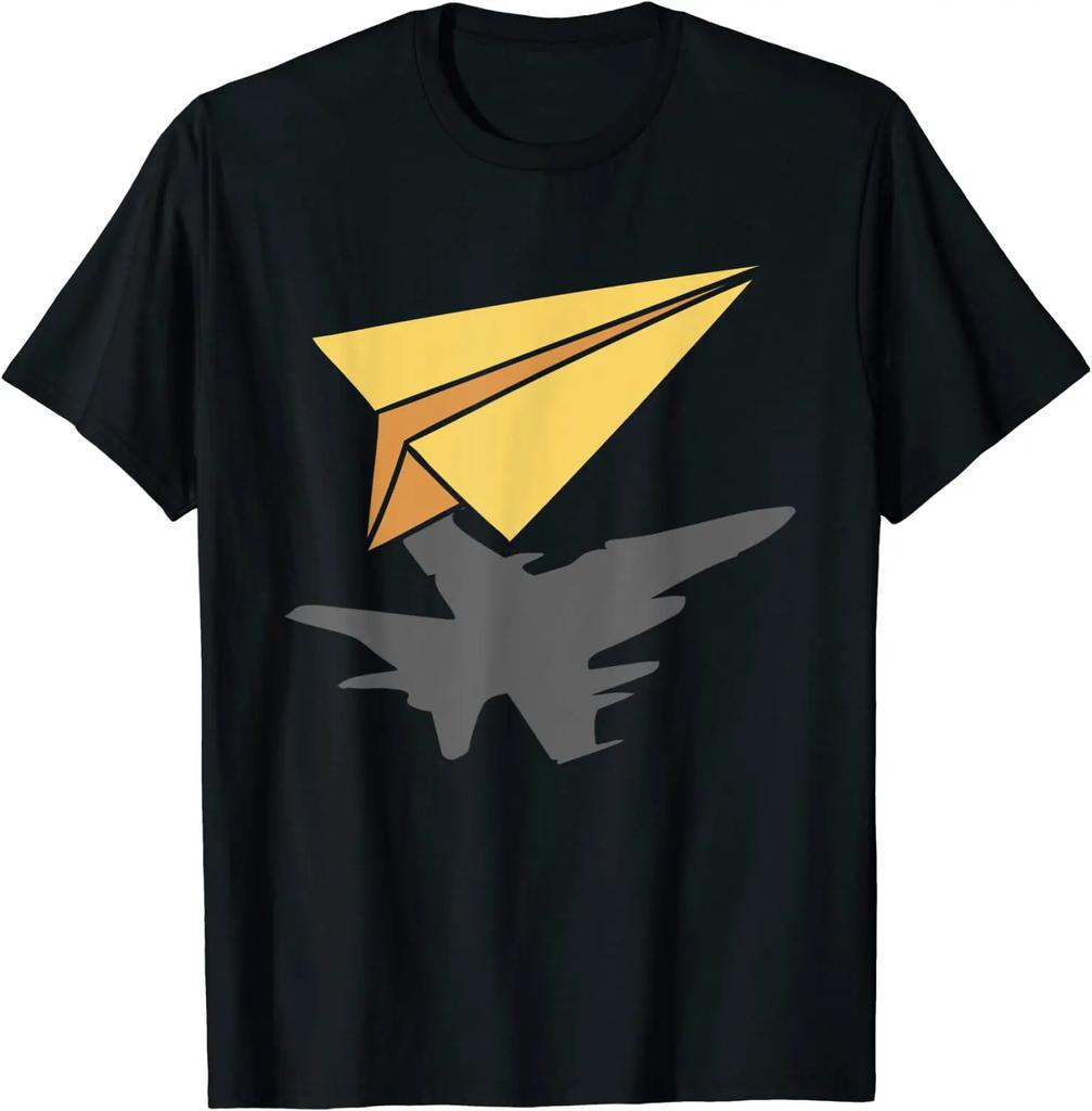 Paper Airplane Fighter Jet Graphic T-shirt