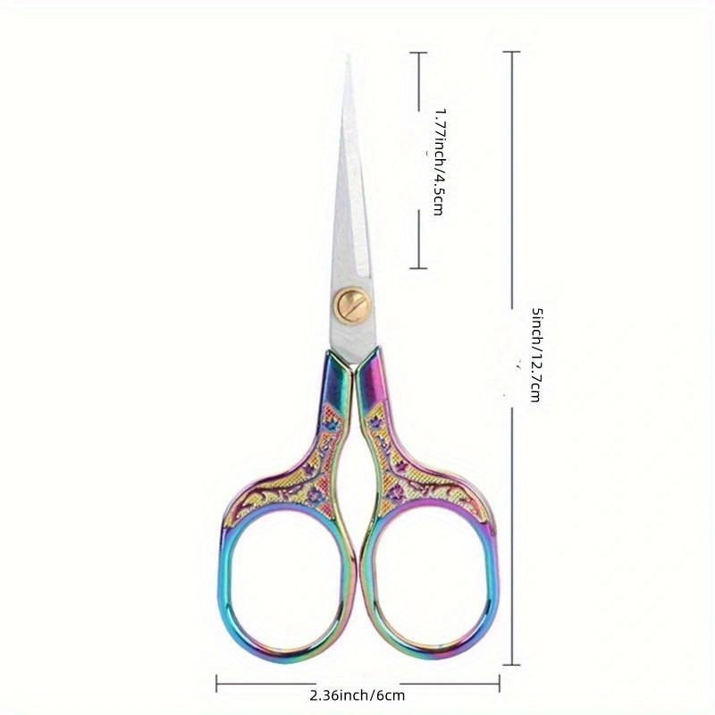 Vintage Style Stainless Steel Sewing Scissors Precision Sharp Blades for Fabric, Thread, Embroidery and Cutting, Metalworking, Plum Scissors.