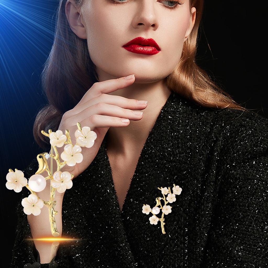 Senior Brooches Flower Leaf Brooch Pins for Women Suit Pendant Fashion Brooches Jewelry