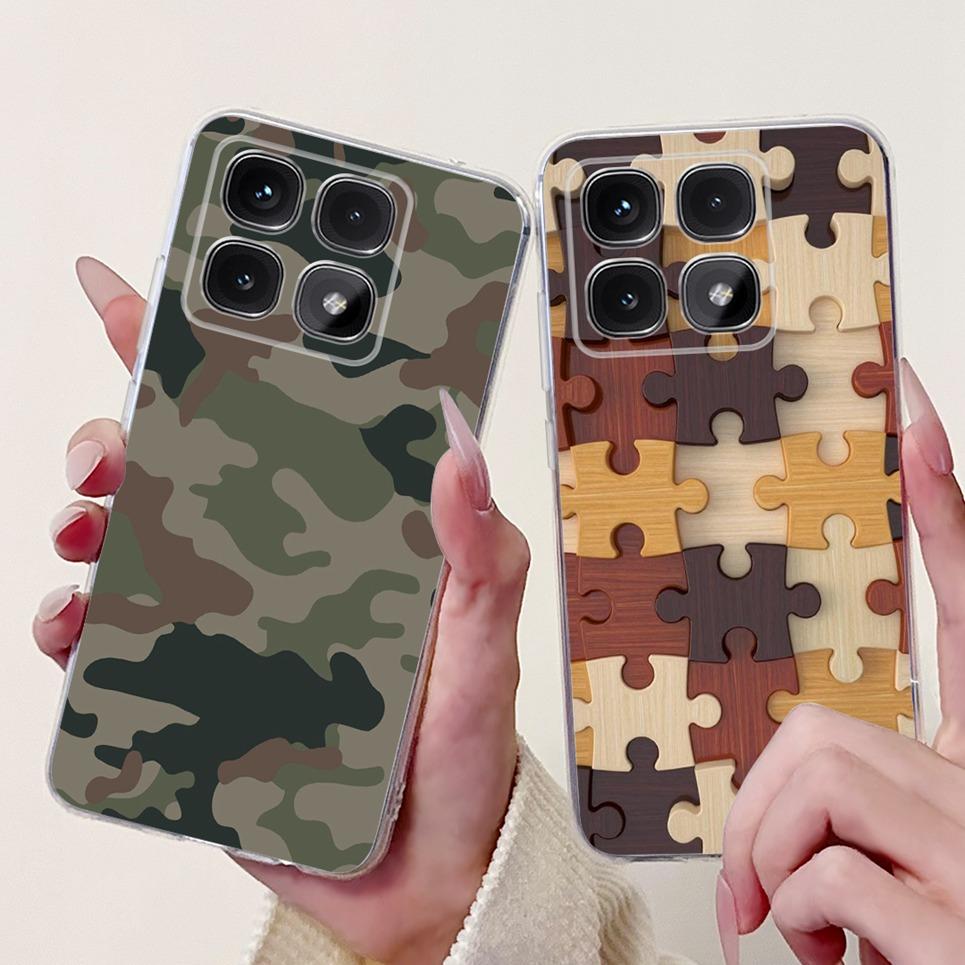 Чехол для телефона Xiaomi Mi 14T Pro Mi14T Крутой стиль Узор Тигр Дракон Прозрачный Мягкий Силикон ТПУ Задняя крышка Xiaomi 14t 5G Coques
