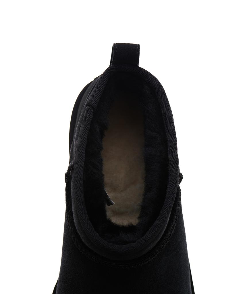 Ugg Suede Leather Mini Boots (Classic Ultra Mini) W - Black / 1116109Blk