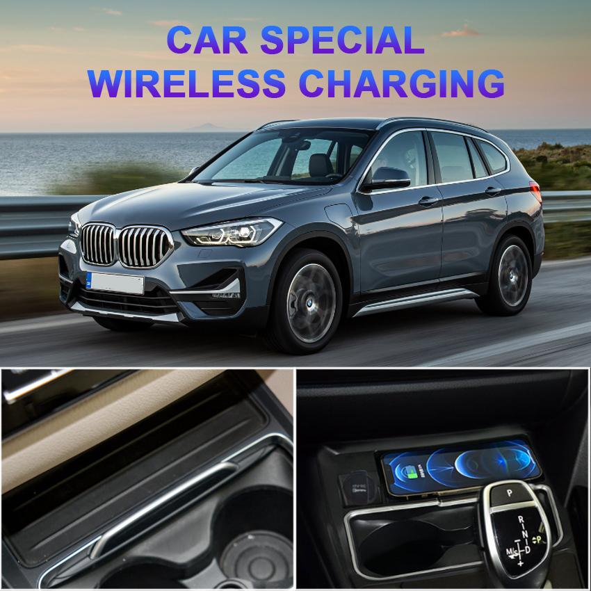Car QI Wireless Charger Charging Plate Mobile Phone Holder Accessories For BMW 3 Series 4 Series F30 F31 F35 2016 2017 2018 2019