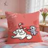 SSimonsCat Cute Cushion Cover Square Short Plush Pillow Case Living Room Sofa Home Decor Funda X