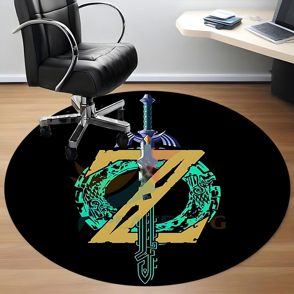 1 шт. Ковер-коврик The Legend of Zelda для офисного стула, нескользящий, мягкий и прочный офисный ковер для декора интерьера