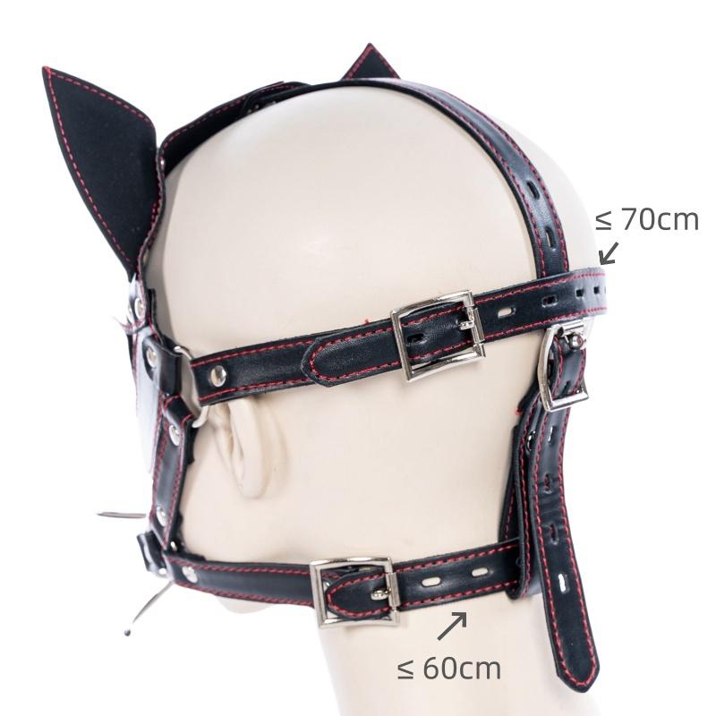 Sexy Allure Fox Eye Mask with Fetish BDSM Adult Harness Oral Flail Mouth Plug for Couple Slave Restraint Games Sex Gag Toy