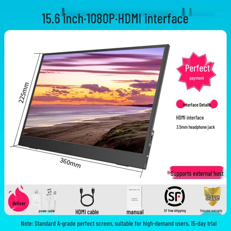 Портативный 4K IPS дисплей 14-15,6", расширение для ноутбука 144 Гц для PS4/Switch