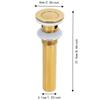 Push Bounce Basin Drain Stopper Gold Drain Stopper Anti Clog Sink Drain  Home Bathroom