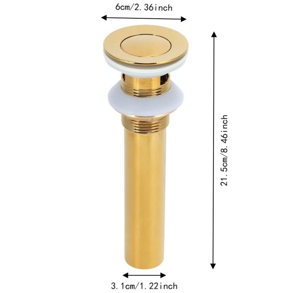 Push Bounce Basin Drain Stopper Gold Drain Stopper Anti Clog Sink Drain Home Bathroom