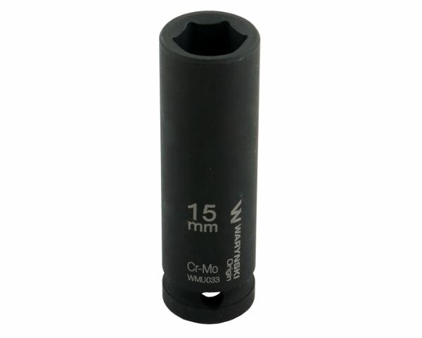 Long hexagonal impact socket 1/2". 15 . CrMo. DIN 3129. Waryński