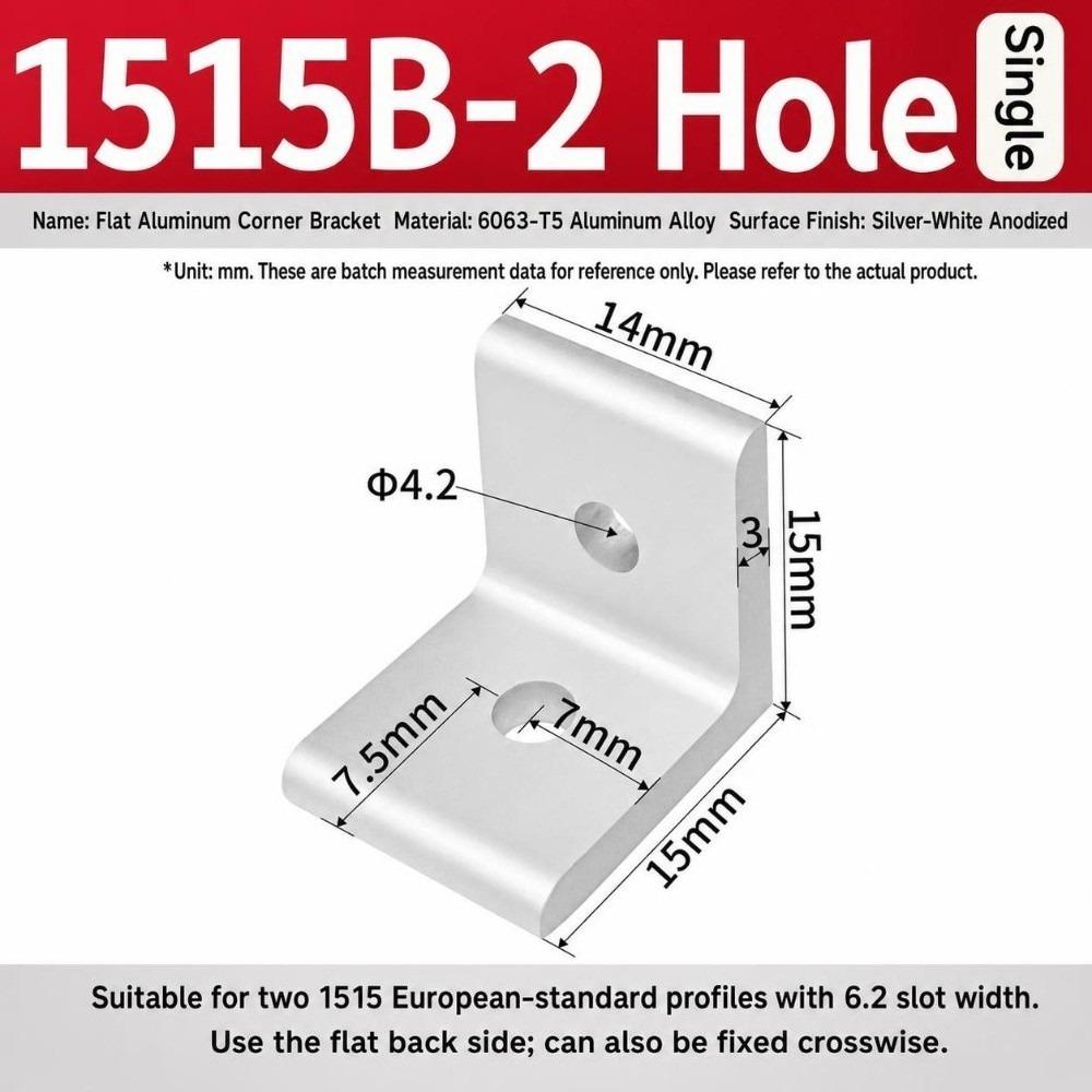 Flat Shape Aluminum Angle Bracket Solid Body Right Angle Bracket For Workbench Build