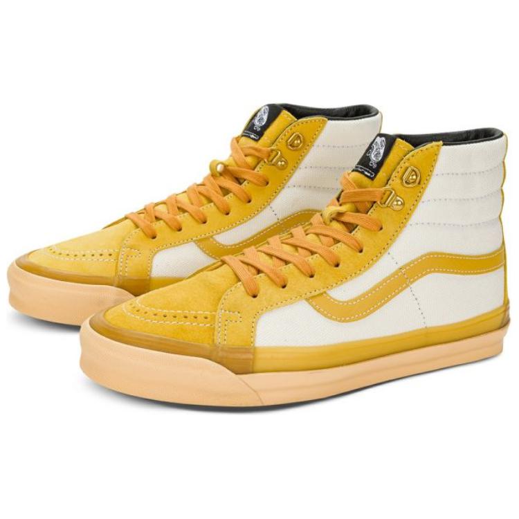 Vans OG Sk8-Hi LX Обрезки ткани Коричневые Унисекс Кроссовки VN0A4BVBBRO