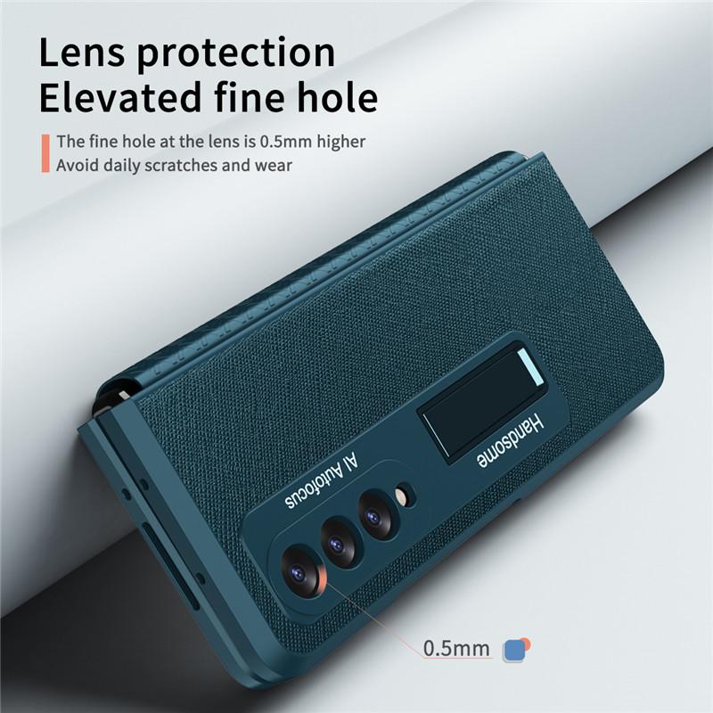 Раздвижной регулируемый шарнирный чехол для Samsung Galaxy Z Fold 4, простой, полная защита, подставка, чехол со стеклом экрана