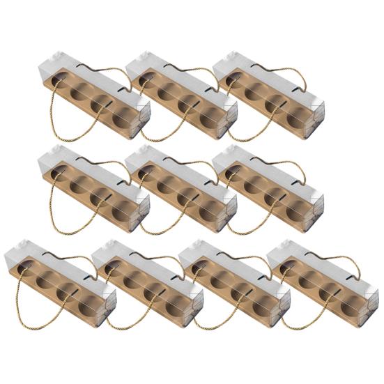 10шт прозрачные коробки ПЭТ торт кекс рулон контейнер упаковка десерт держатель