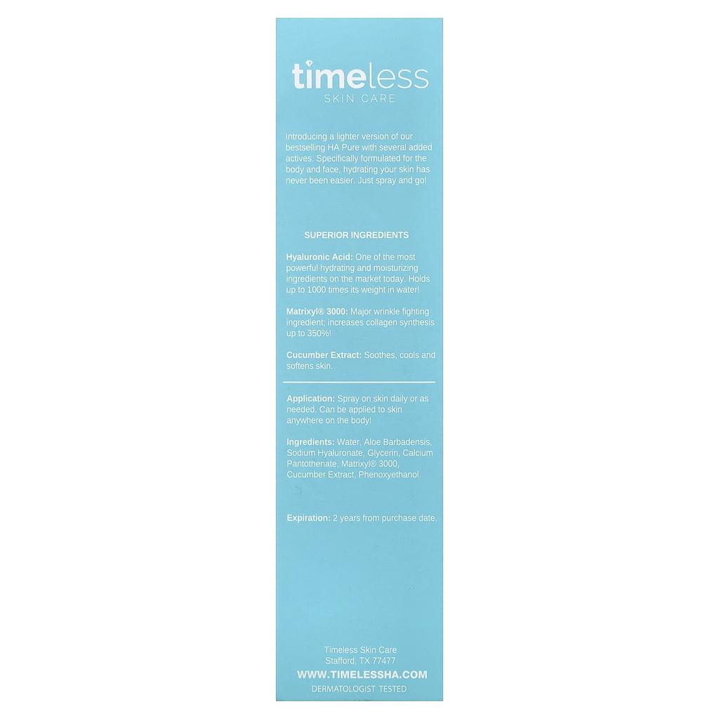 Timeless Skin Care, HA Matrixyl® 3000+ Огуречный спрей, 60 мл (2 жидкие унции)
