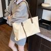 Trend Large-capacity Pu Bag Women's 2025 New Versatile Fashion Shoulder Tote Bag College Student Commuter Bag