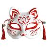 Festival Fox Sakura Mask Half Face Cat Masquerade Cosplay Costume Japanese Anime Rave Hand-Painted Props