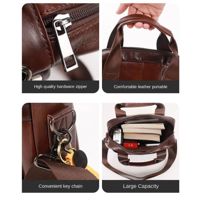 Новая мужская сумка, 100% натуральная кожа, на плечо, кроссбоди, вертикальный портфель, деловая сумка для командировок, сумка-мессенджер для 13,3-дюймового iPad