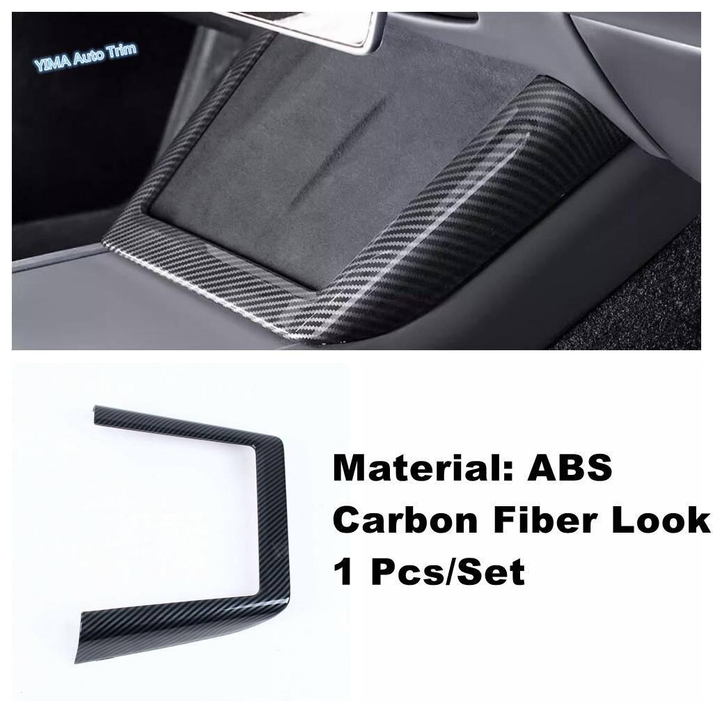 Window Glass Lift Button / Steering Wheel Bottom / Water Cup Holder Cover Trim For Tesla Model 3 2024 2025 Interior Accessories