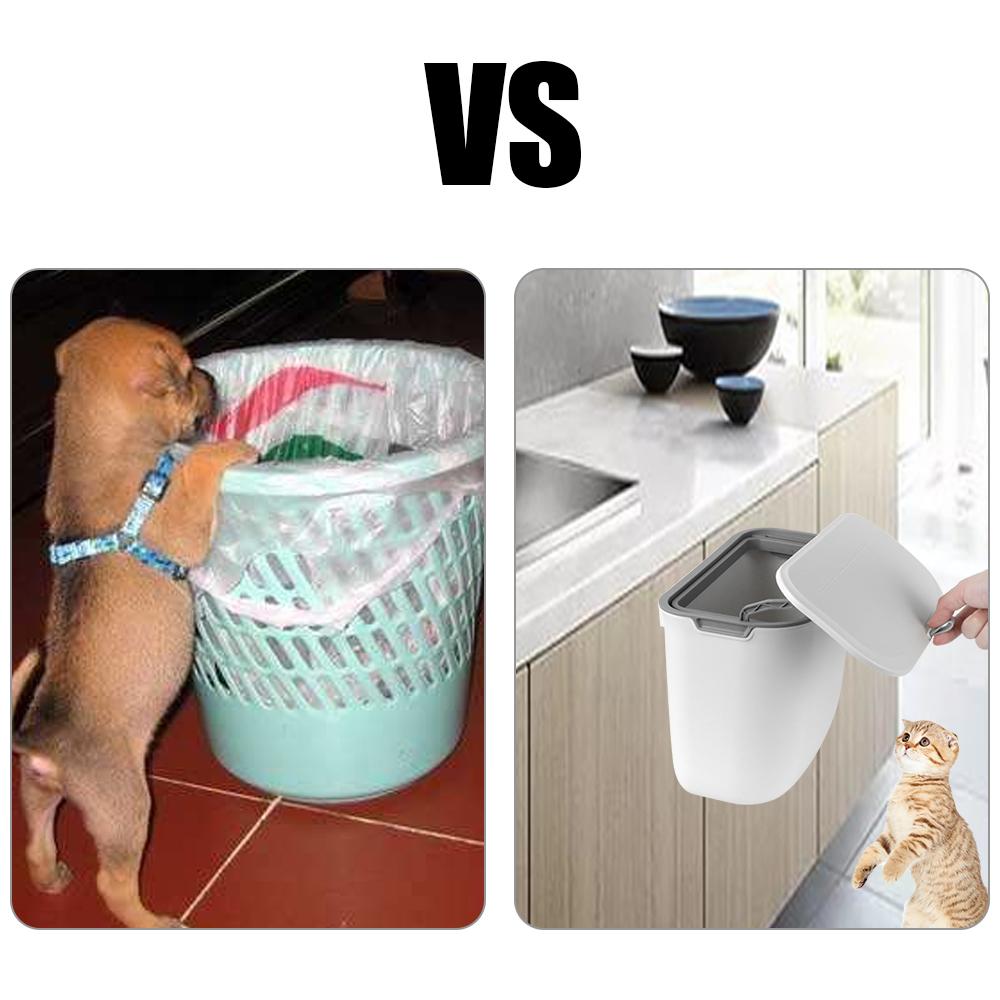 Kitchen Cabinet Door Dustbin With Lid Waste Bin Wall Mounted Garbage Bucket Counter Bins For Kitchens 7L Hanging Trashs Can Garbage Cans Trashcan