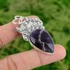 Daughters Day Deal Natural Chevron Amethyst Boho Pendant Jewelry Sterling Silver