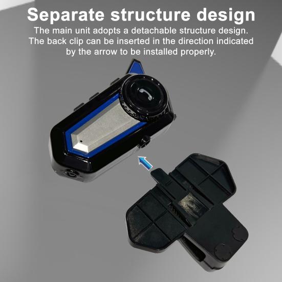 Мотоциклетный шлем Гарнитура IP67 Водонепроницаемый Шумоподавление Перезаряжаемый Hands-free Мотоцикл Совместимый с Bluetooth 5.0 Наушник для шлема