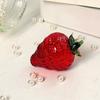 Red Strawberry Glass Decorative Fruit For Table