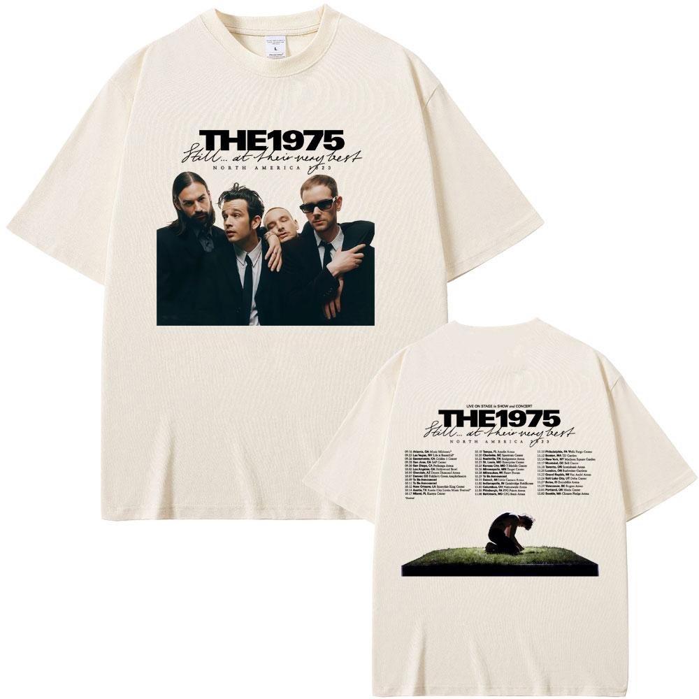 Альтернативная рок-группа The 1975 Все еще на пике формы Тур по Северной Америке Футболка Унисекс Повседневная Хлопок Винтажные Футболки Топы