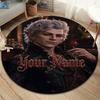 Astarion Ancunin Gothic Romance Custom Name Round Area Rug Carpet Rug For Living Room Bedroom Sofa Playroom Decor Nonslip Floor Mat
