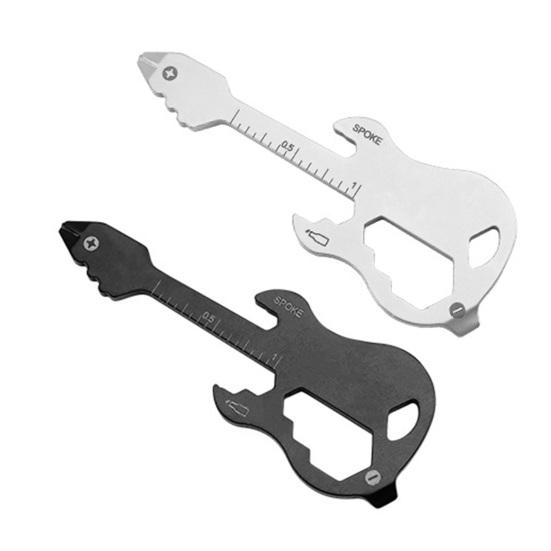 Отвертка EDC в форме гитары 12 в 1 универсальная со шкалой многофункциональная углеродистая сталь устойчивая к ржавчине открывалка для бутылок EDC Главная