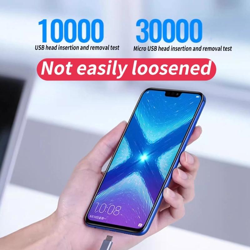 1m Type C To USB 5Pin Charging Cord Nylon Braided Data Cable 480Mbps Data Transfer Wire Line Support OTG Function