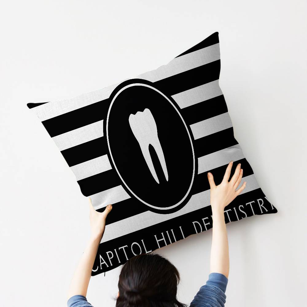 The Dentist Tooth Pillowcase Toon Gift Cushion Cover Bedroom Home Sofa Chair Seat Decor Pillow Case