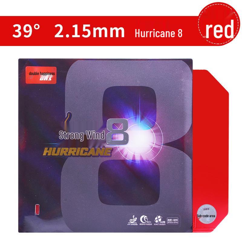 Ракетка для настольного тенниса Hurricane 8 Red Double Happiness - Быстрая атака, гладкие накладки, скоростной тип