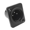 3-контактный XLR прямой клеммный разъем для монтажа на панель, корпус из ABS-сплава, аудиоадаптер для студийных и живых выступлений