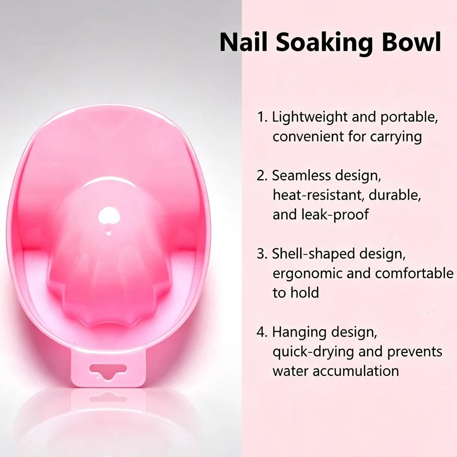 Manicure Soaking Bowl, Nail Soak Bowl for Hand SPA, Soften Cuticles Hand Treatment Bowl for Nail Salon & Home Use