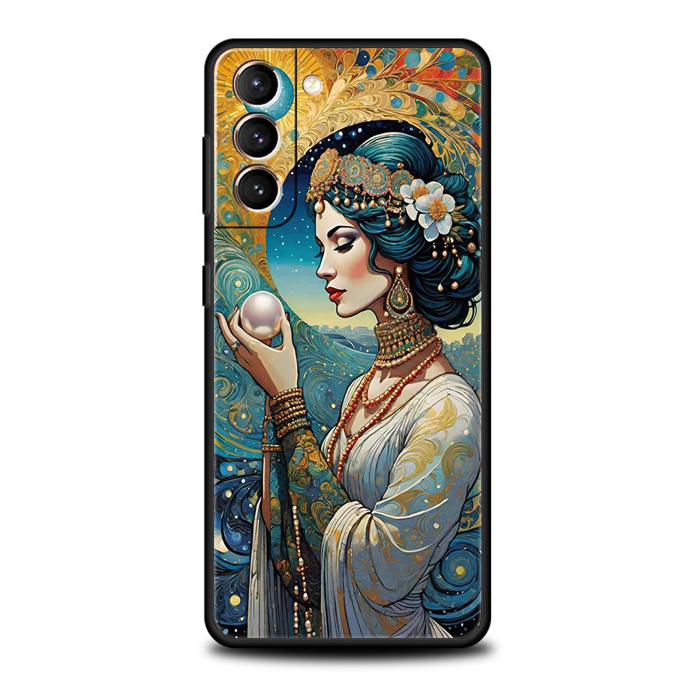 Чехол для телефона Samsung Galaxy S25/S24/S23/S22/S20/S21/FE/Ultra/S10/S10E/S9/Plus/5G Мягкий ТПУ Чехол Арт Постер АЛЬФОНС МУХА Сумки